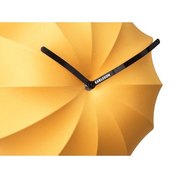 Žlté nástenné hodiny Karlsson Stretch, ø 40 cm-image-3