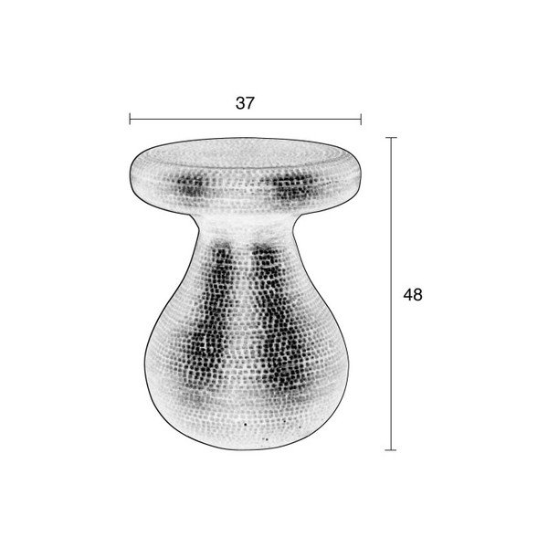 Stolička/odkladací stolík v medenej farbe Zuiver Antique-image-4
