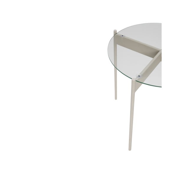 Okrúhly odkladací stolík so sklenenou doskou ø 45 cm Beam – Hübsch-image-2