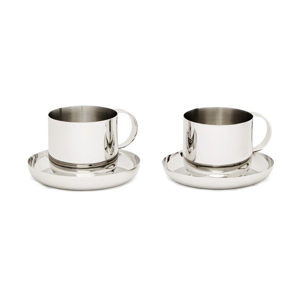 Šálky v súprave 2 ks z nehrdzavejúcej ocele v striebornej farbe Nirela – Kave Home