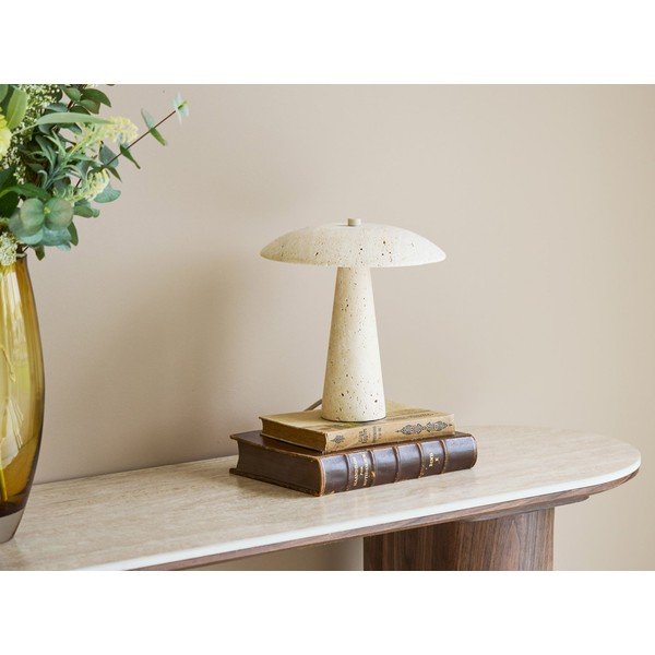Béžová kamenná LED stolová lampa (výška  25,5 cm) Consett – House Nordic-image-1