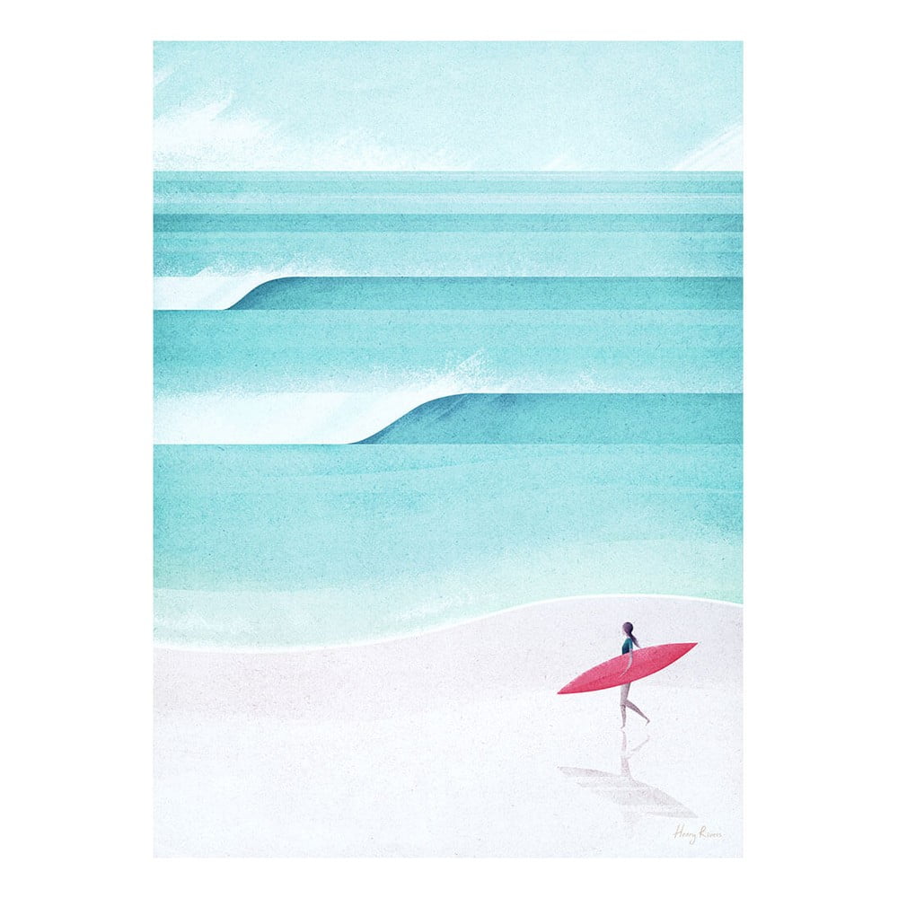 Plagát 30x40 cm Surf Girl IV - Travelposter