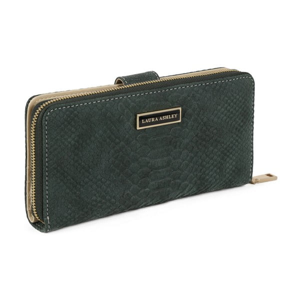 Zelená peňaženka z koženky Laura Ashley Keesey