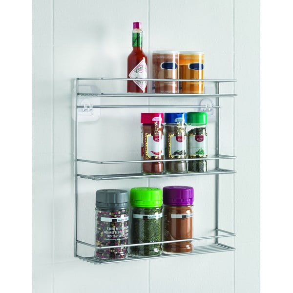 Nástenná trojposchodová polica na korenie Metaltex-image-1