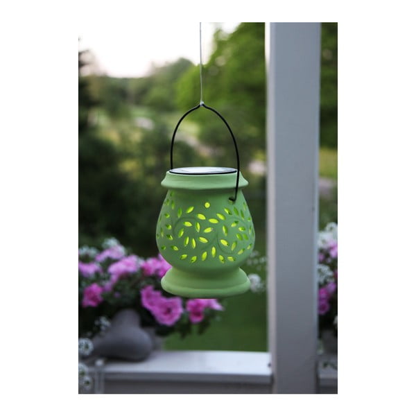 Svietnik Solar Energy Clay Lantern Green-image-3