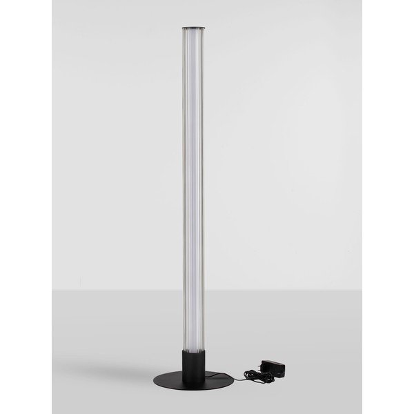 Matne čierna hliníková LED stojacia lampa so stmievačom so skleneným tienidlom (výška  130 cm) Glovia – Nova Luce-image-4