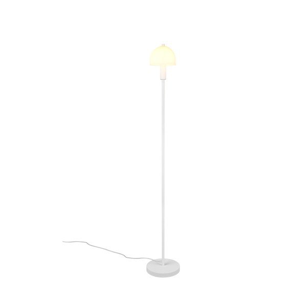 Biela stojacia lampa so skleneným tienidlom (výška 120 cm) Glenn – Reality-image-3