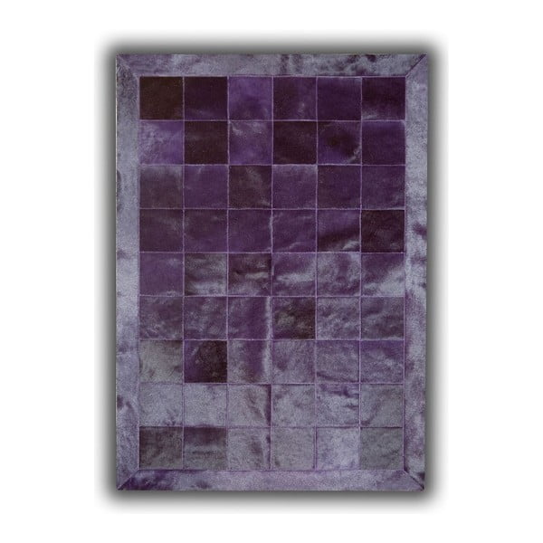 Koberec z pravej kože Plain Violet, 140x200 cm