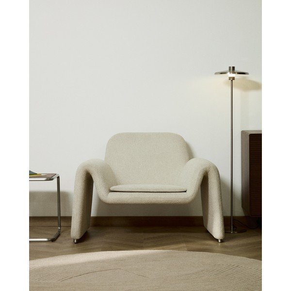 Béžové ženilkové kreslo Melvia – Kave Home-image-1