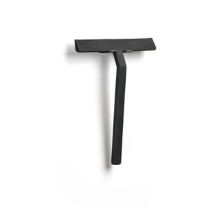 Čierna kúpeľňová stierka so stojanom Zone Rim, šírka 22 cm