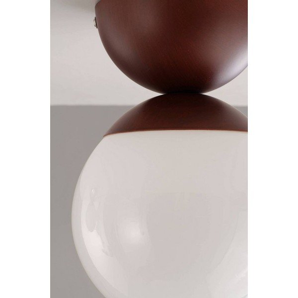 Biele/hnedé stropné svietidlo z opálového skla ø 15 cm Leah – Jotex-image-4
