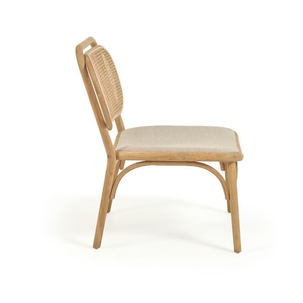Kreslo s výpletom z trstinového výpletu v béžovo-prírodnej farbe Doriane – Kave Home-image-2