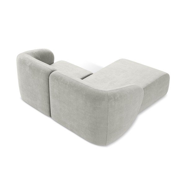 Svetlosivá ženilková rohová pohovka (ľavý roh/s leňoškou) Lani – Makamii-image-3