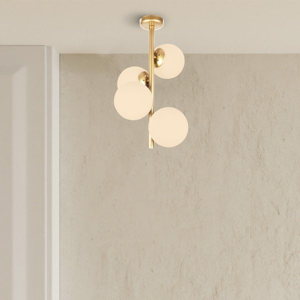 Závesné svietidlo v zlatej farbe Squid Lighting Owl, výška 53 cm-image-3
