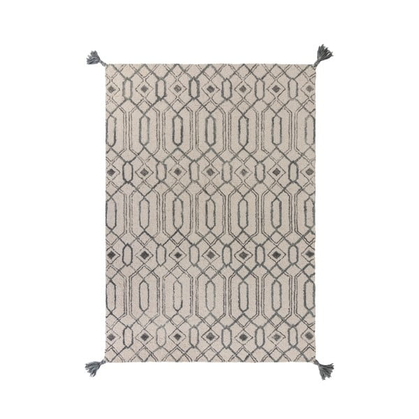 Sivý vlnený koberec Flair Rugs Pietro, 160 x 230 cm