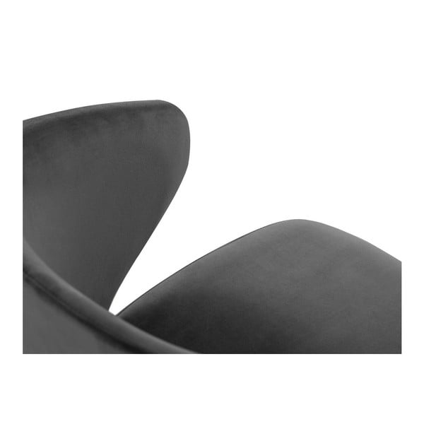 Tmavosivé čalúnené jedálenské kreslo s podrúčkami Nemesis – Windsor & Co Sofas-image-3