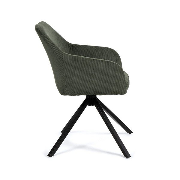 Zelené čalúnené jedálenské kreslo Lunio – Bonami Essentials-image-3