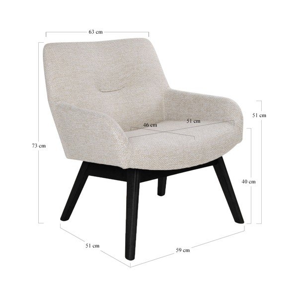 Béžové kreslo House Nordic London-image-4