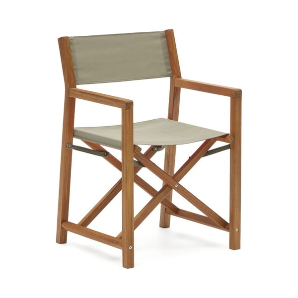 Zelené/v prírodnej farbe drevené záhradné stoličky v súprave 2 ks Thianna – Kave Home