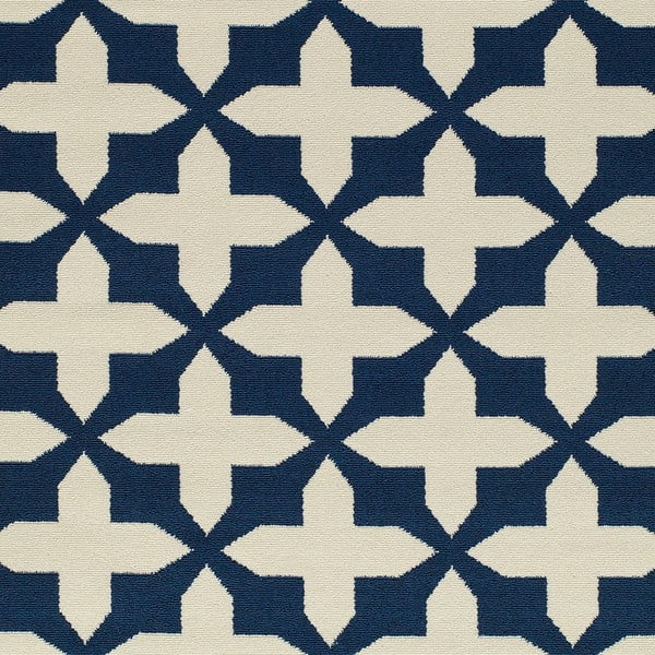 Tmavomodrý koberec Nourison Baja Chivay, 170 × 119 cm
