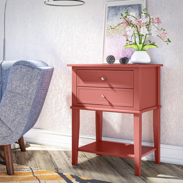 Nočný stolík v tehlovej farbe Franklin – Støraa-image-4