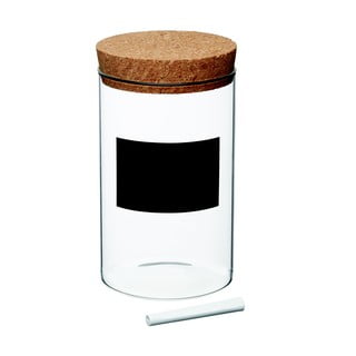 Dóza s tabuľovým štítkom Kitchen Craft Natural Elements, výška 18 cm