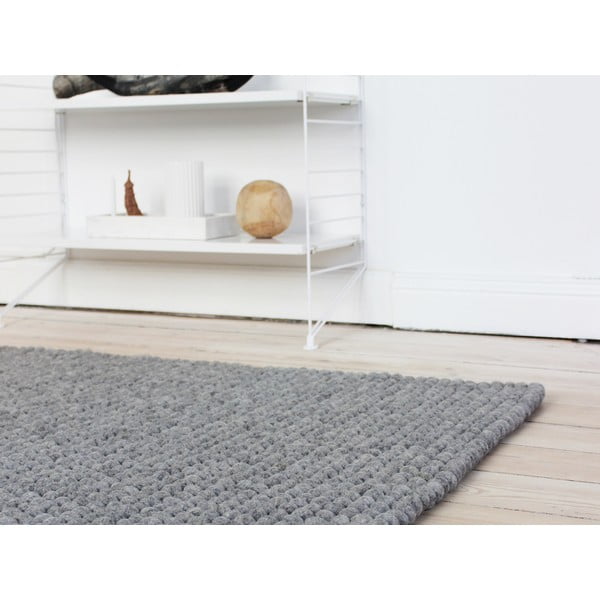 Oceľovosivý guľôčkový vlnený koberec Wooldot Ball rugs, ⌀ 100 x 150 cm-image-2