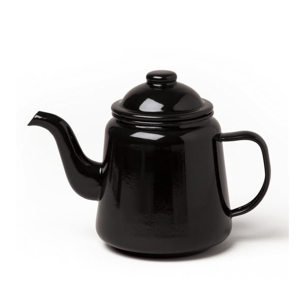 Čierna smaltovaná čajová kanvička Falcon Enamelware, 1 l