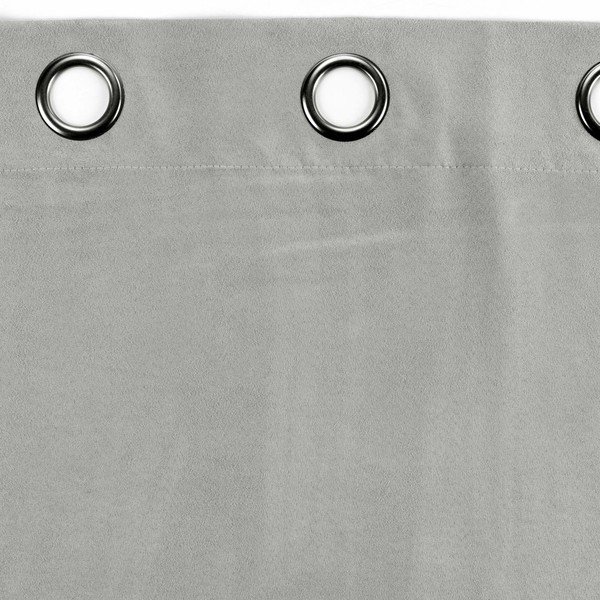 Svetlosivý semišový záves 140x240 cm Sultane – douceur d'intérieur-image-2
