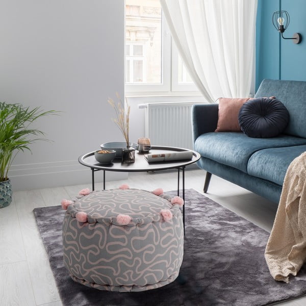 Svetloružový/svetlosivý taburet Tangle – Tomasucci-image-2