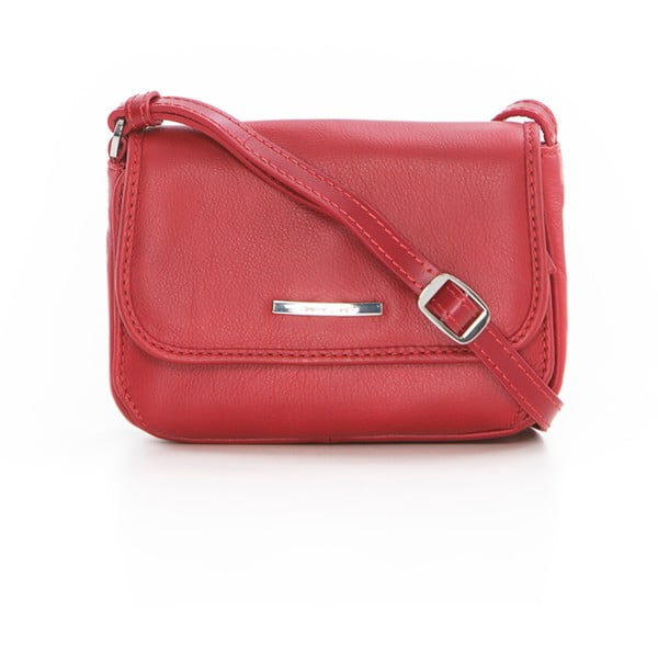 Červená kožená kabelka Gianni Conti Priscilla