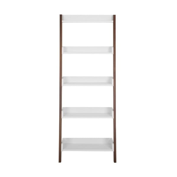 Bielo-hnedý sivý rebrík s policami Monobeli Dorian, výška 164 cm