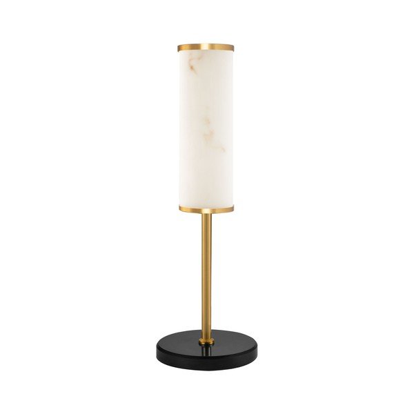 Biela/v mosadznej farbe LED stolová lampa v dekore mramoru (výška  49 cm) Nolia – Nova Luce