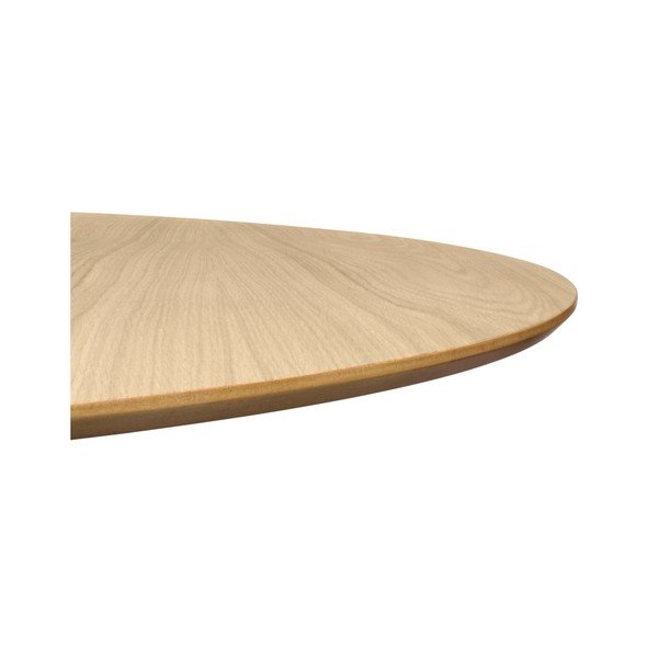 Jedálenský stôl v dekore dubového dreva s čiernym podnožím Symbiosis Row, ⌀ 150 cm-image-1