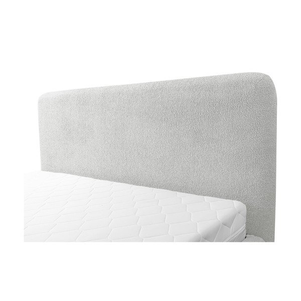 Svetlosivá čalúnená dvojlôžková posteľ s úložným priestorom s roštom 140x200 cm Makapu – Makamii-image-4