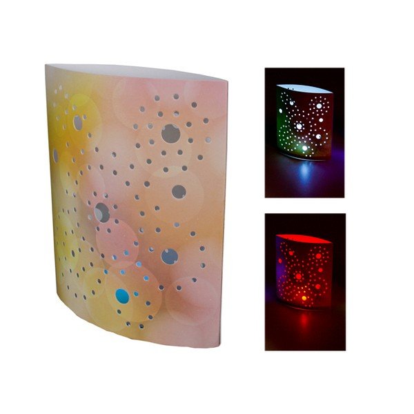 Oranžová stolná lampa (výška 17 cm) Floral – Hilight-image-1