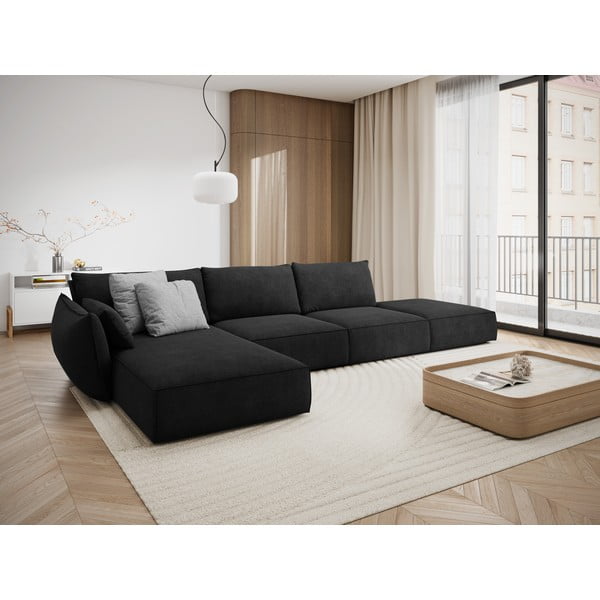 Tmavosivá rohová pohovka (ľavý roh) Vanda - Mazzini Sofas-image-1