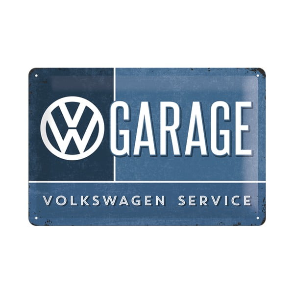 Plechová ceduľa VW Garage, 20x30 cm