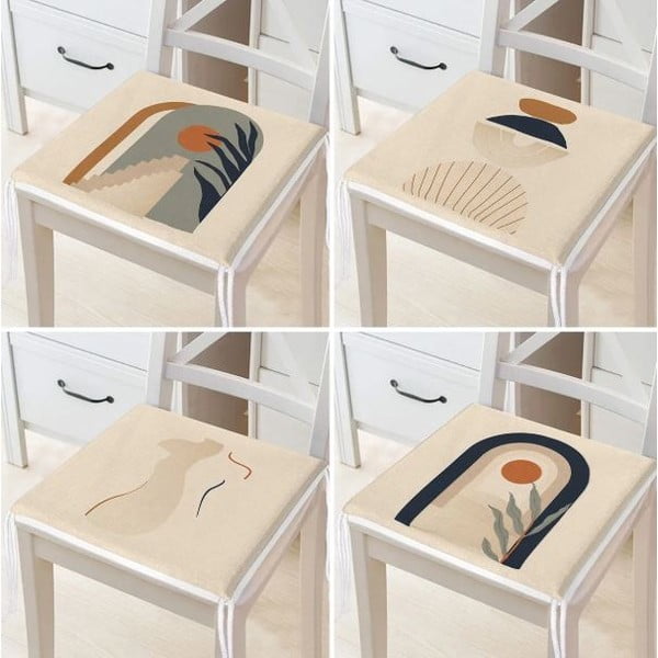 Sedáky v súprave 4 ks 42x42 cm Illustrated Arch – Mila Home-image-2