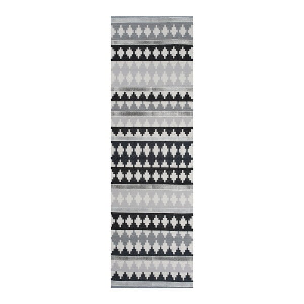 Sivý bavlnený koberec Linie Design Nantes, 80 x 150 cm