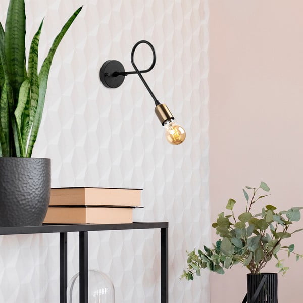 Čierne nástenné svietidlo Viraj – Opviq lights-image-2