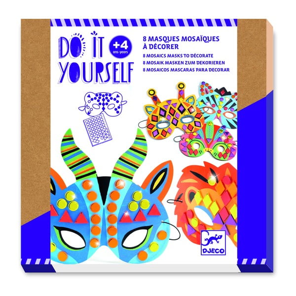 Set na výrobu 8 zvieracích masiek Djeco Jungle-image-1