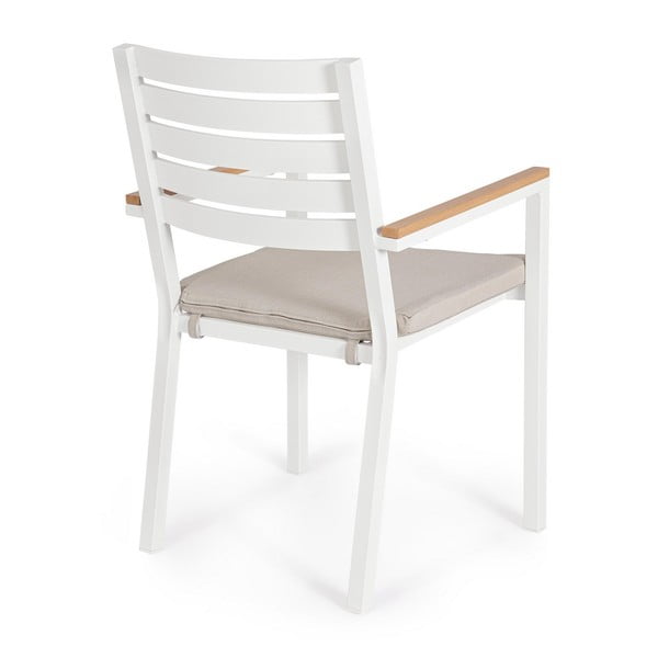 Biele kovové záhradné stoličky v súprave 4 ks Henna – Bizzotto-image-3