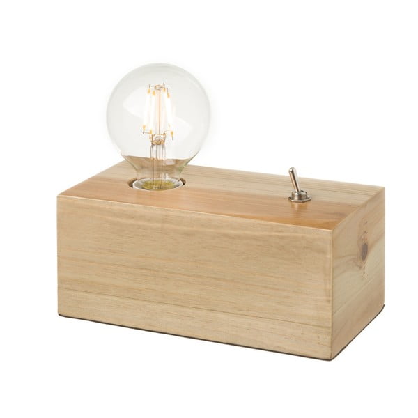 Stolová lampa z dreva so žiarovkou Unimasa