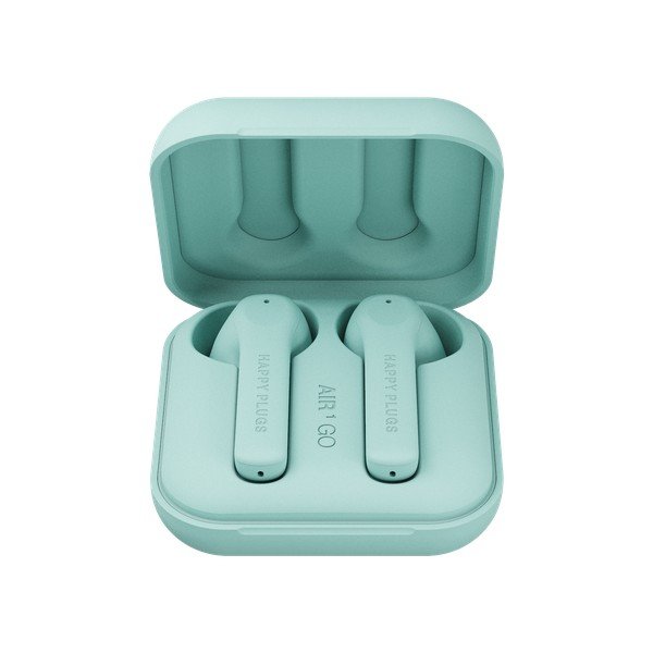 Bezdrôtové slúchadlá v pepermintovozelenej farbe Happy Plugs Air 1 Go-image-3