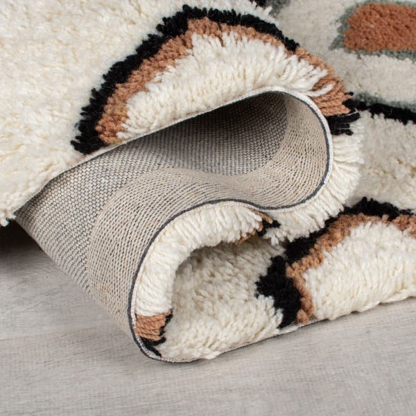 Krémový ručne tkaný vlnený koberec 120x170 cm Moroccan Midar – Flair Rugs-image-3