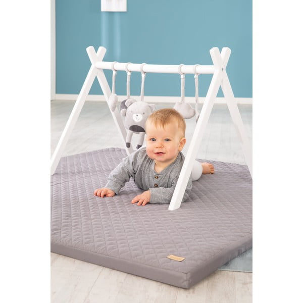 Tmavosivá detská hracia podložka 120x120 cm Style – Roba-image-1