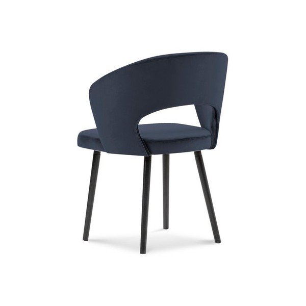Tmavomodrá jedálenská stolička so zamatovým poťahom Windsor & Co Sofas Elpis-image-2