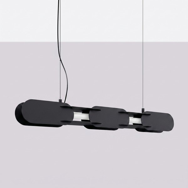 Čierne kovové LED závesné svietidlo CHAIN – Thoro-image-4