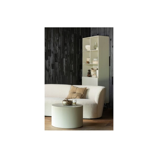 Krémová knižnica z borovicového dreva 90x200 cm Miller - WOOOD-image-4